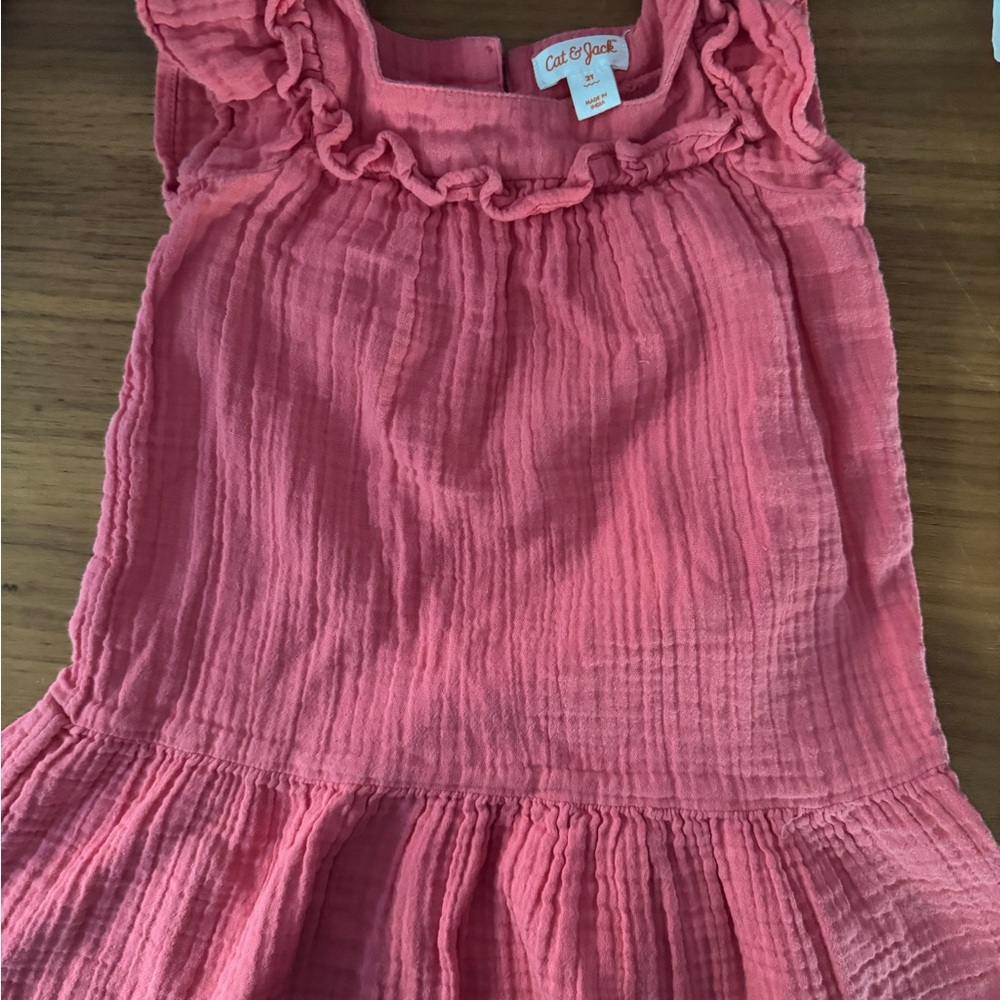 Cat & Jack Coral Ruffle Dress